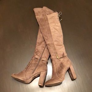 Suede over the knee boots